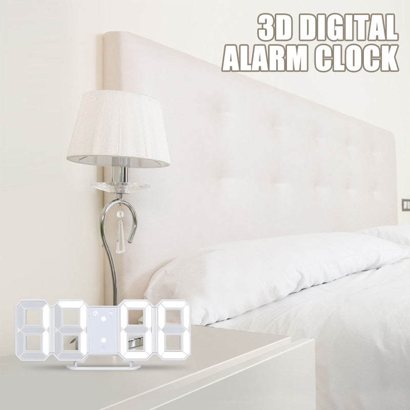 Digital väckarklocka med tydlig display i hemmiljö