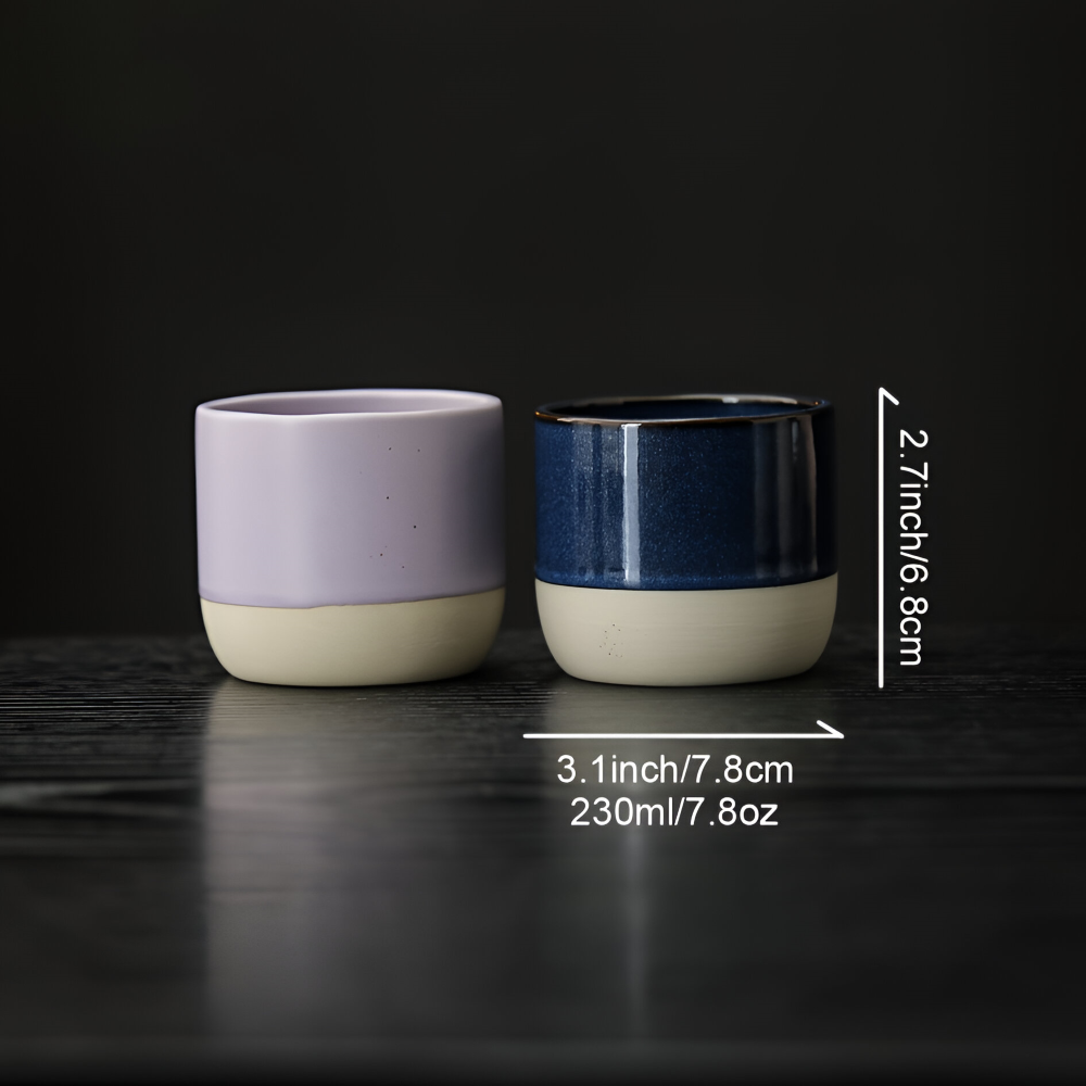 Keramik Kaffekoppar Set (230 ml) – 4-delat Muggar för Kaffe och Te