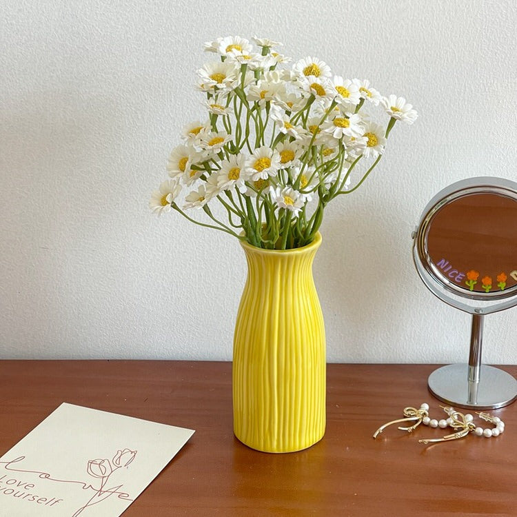 Keramiskt blomvas minimalistisk design