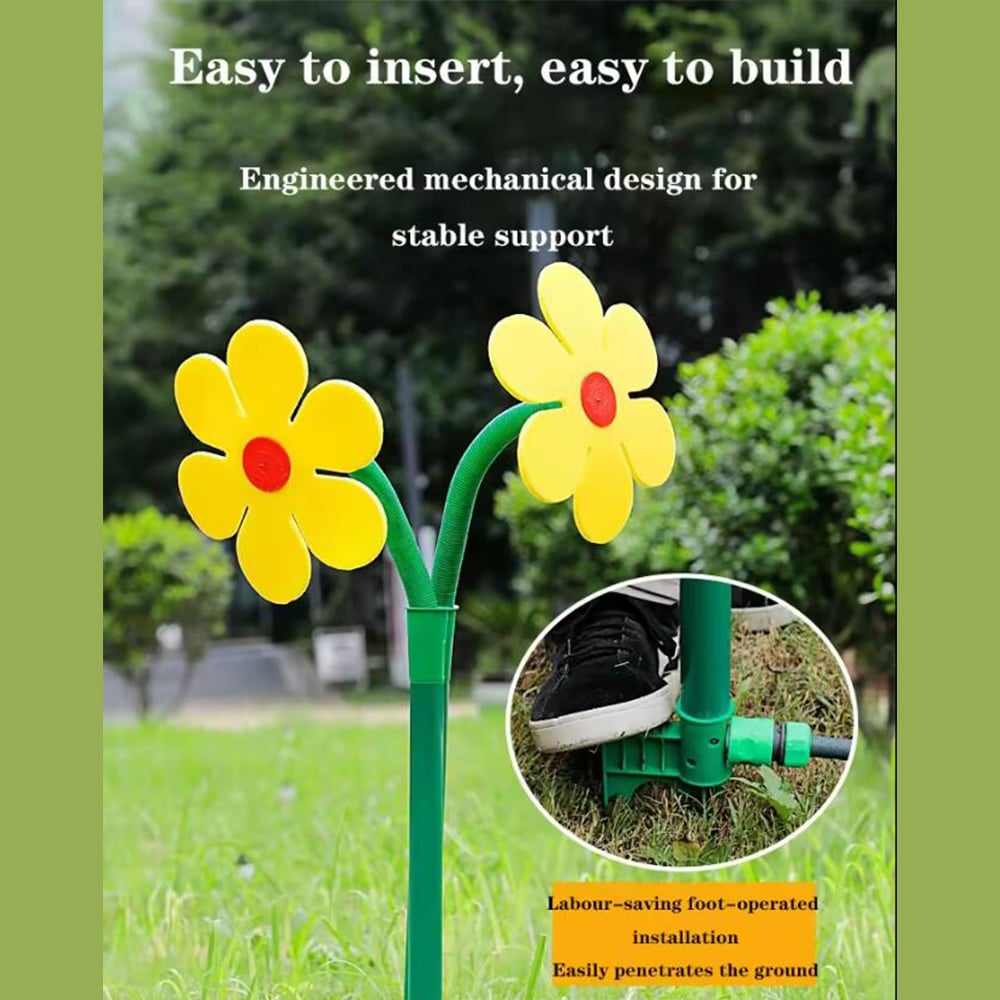 Blomformad trädgårdsspridare dekoration design