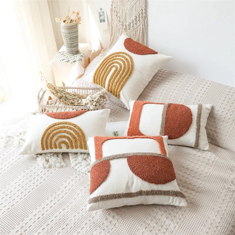 Kuddöverdrag Boho Flätad Bågmönster