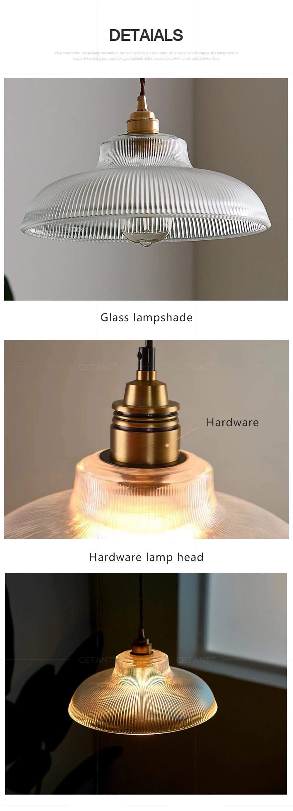 Hängande lampa glaskula Solstice Glow