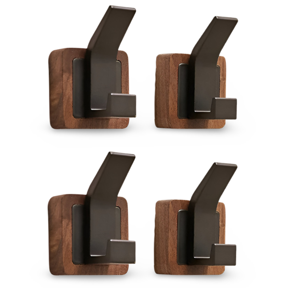 Stiliga Vägggarderober i Valnöt med Mångsidiga Krokar för Effektiv Bostadsorganisation i Varje Rum