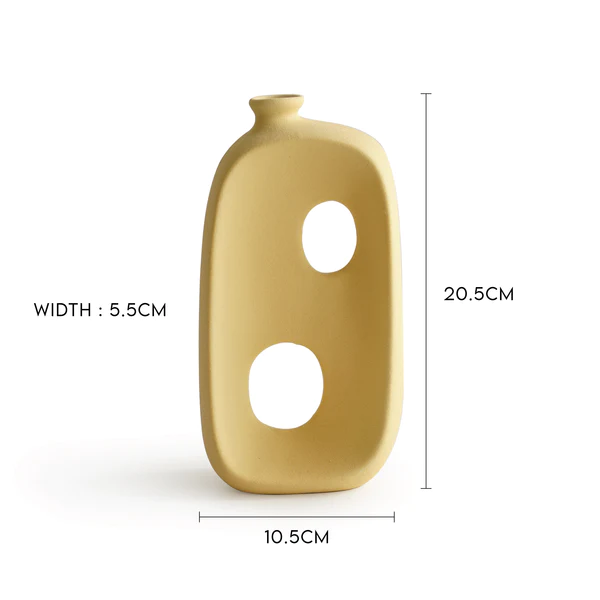 Keramisk ihålig vas abstrakt design