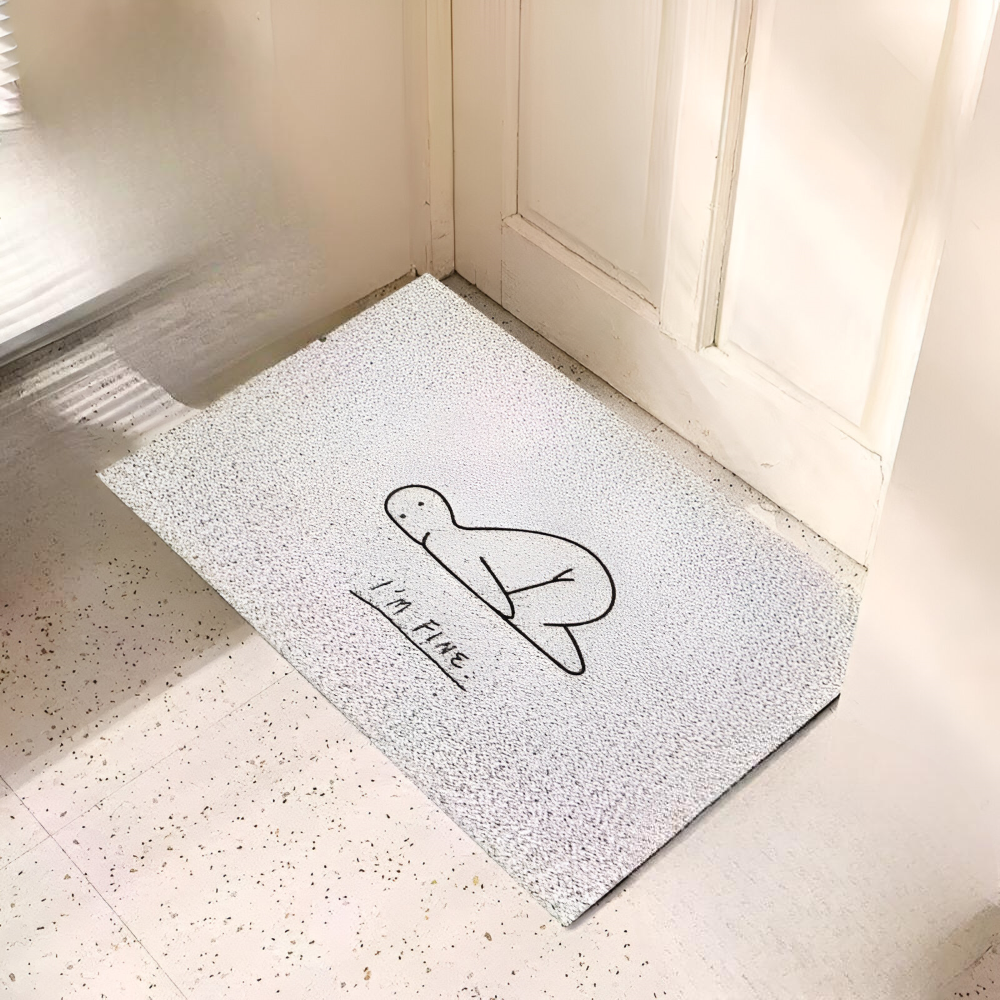 Halkfri PVC Dörrmatta med Smiley-ansikte Entrématta