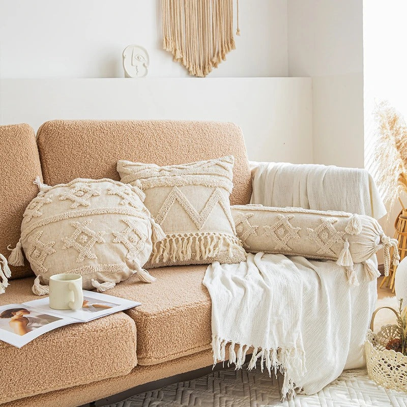 Tovad Kuddfodral Beige Boho