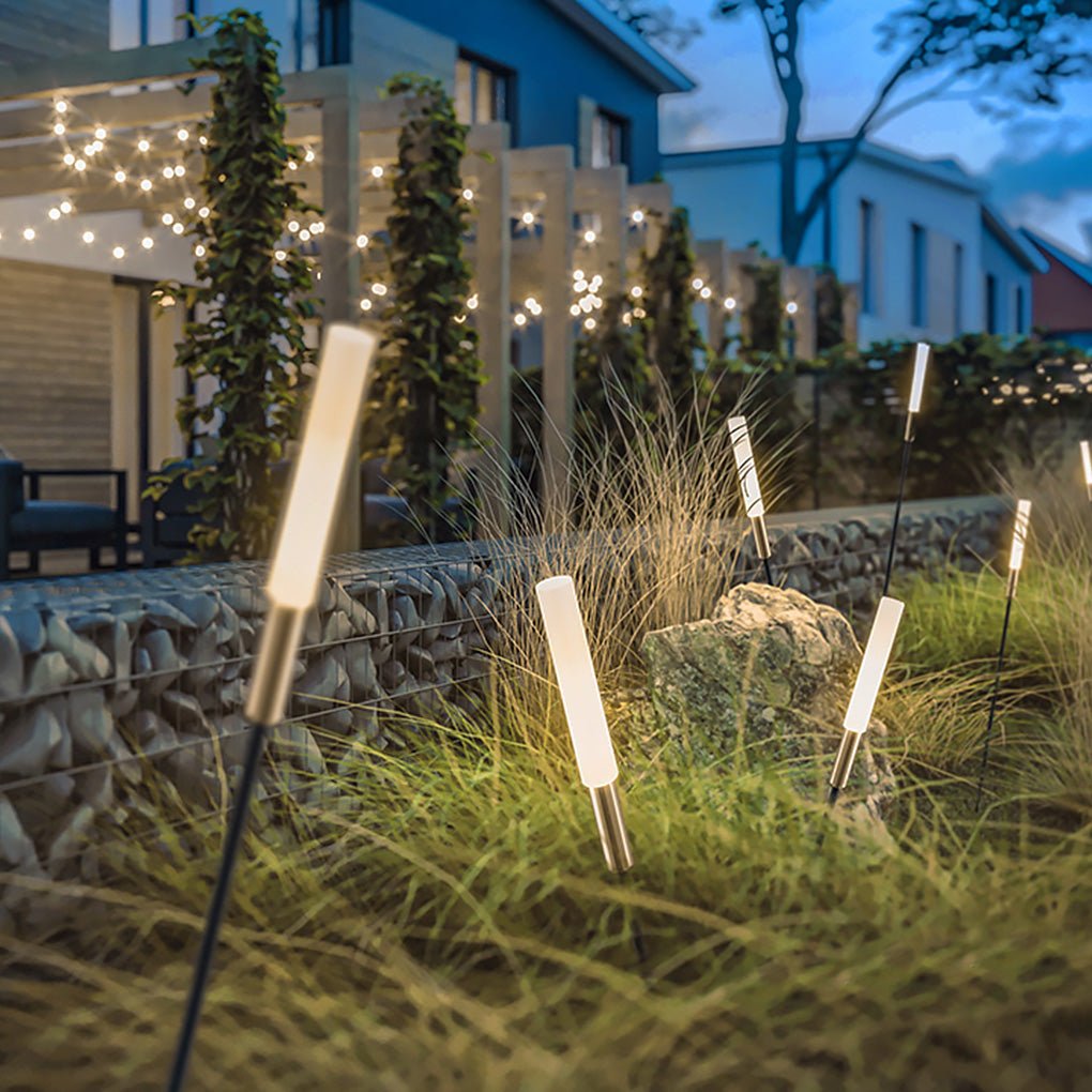 Vassliknande solcellslampa med LED för trädgård i naturlig design