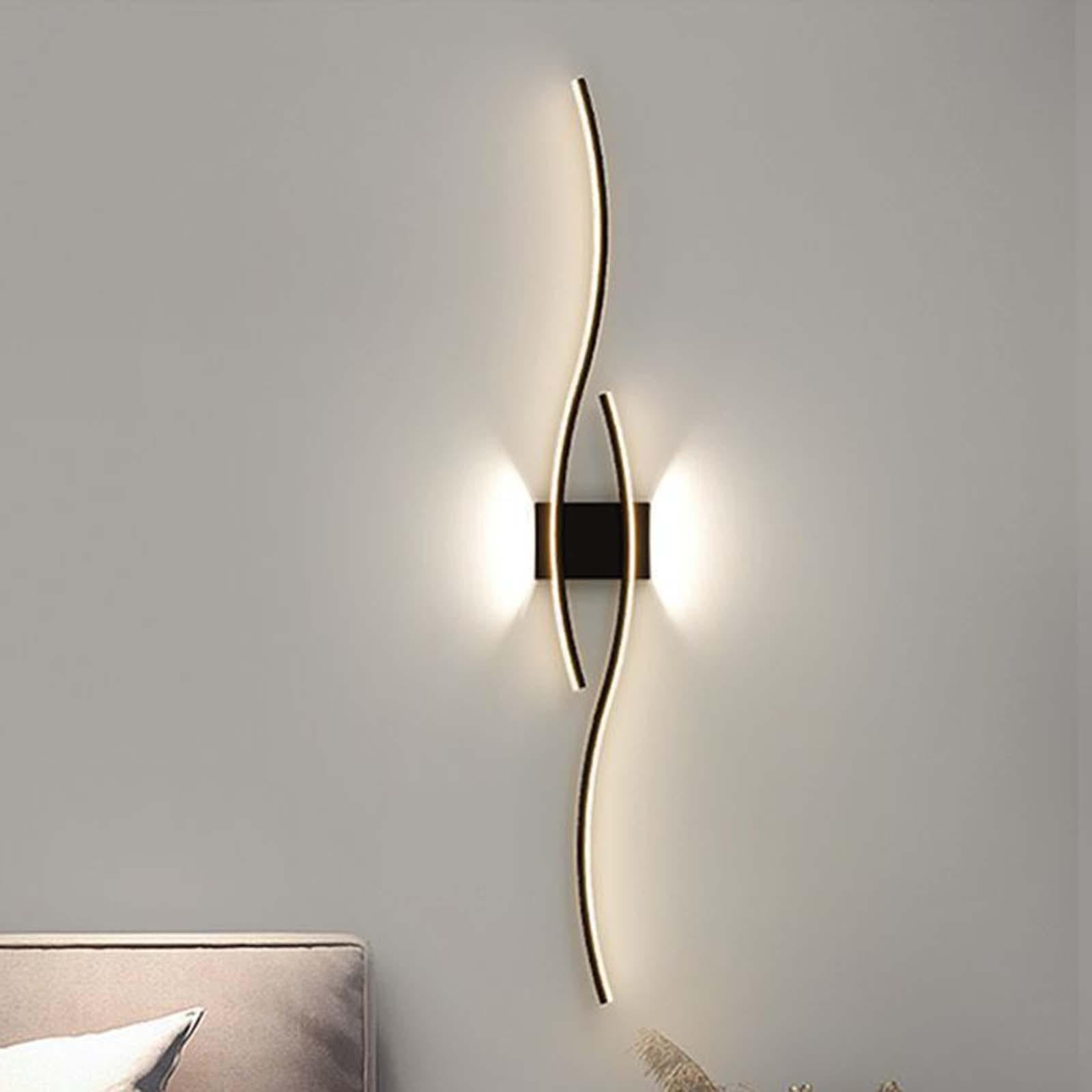LED-vägglampa för sminkspegel i elegant svart design