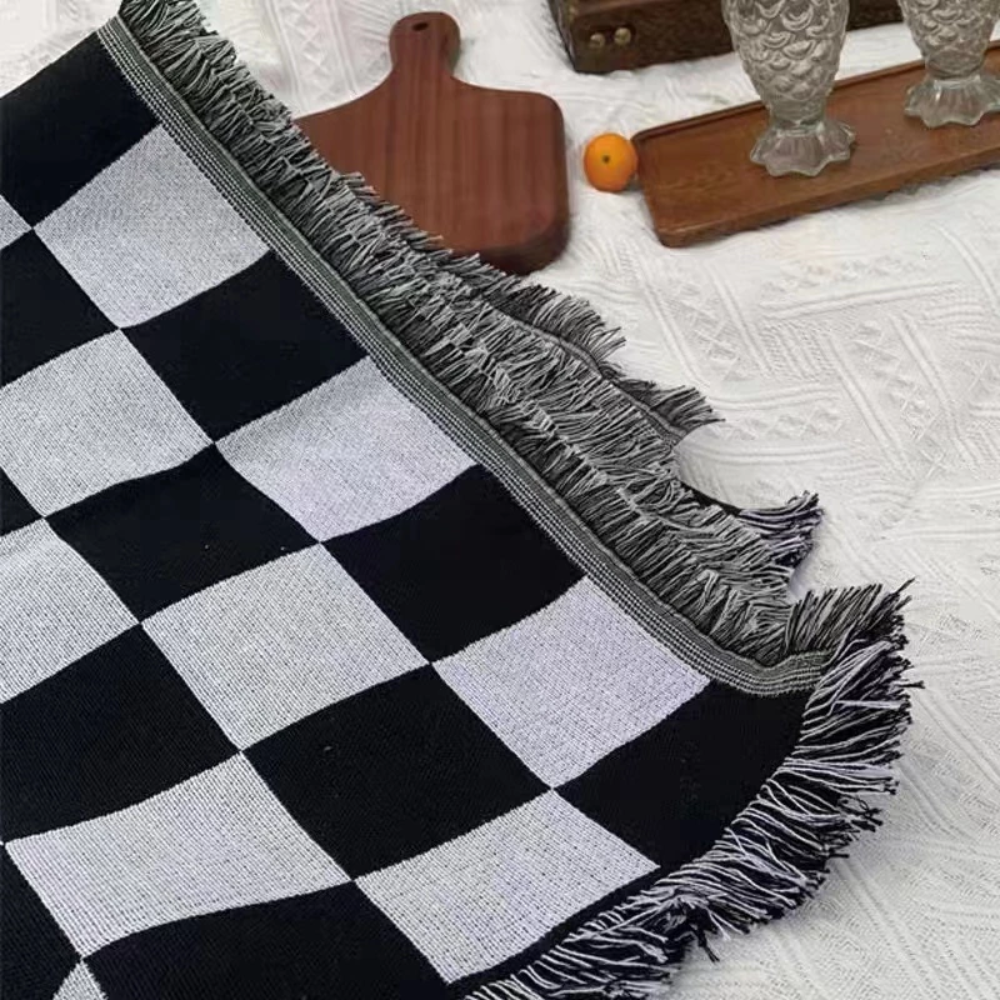 Picknickfilt Mjuk Mikrofiber Rutig Design