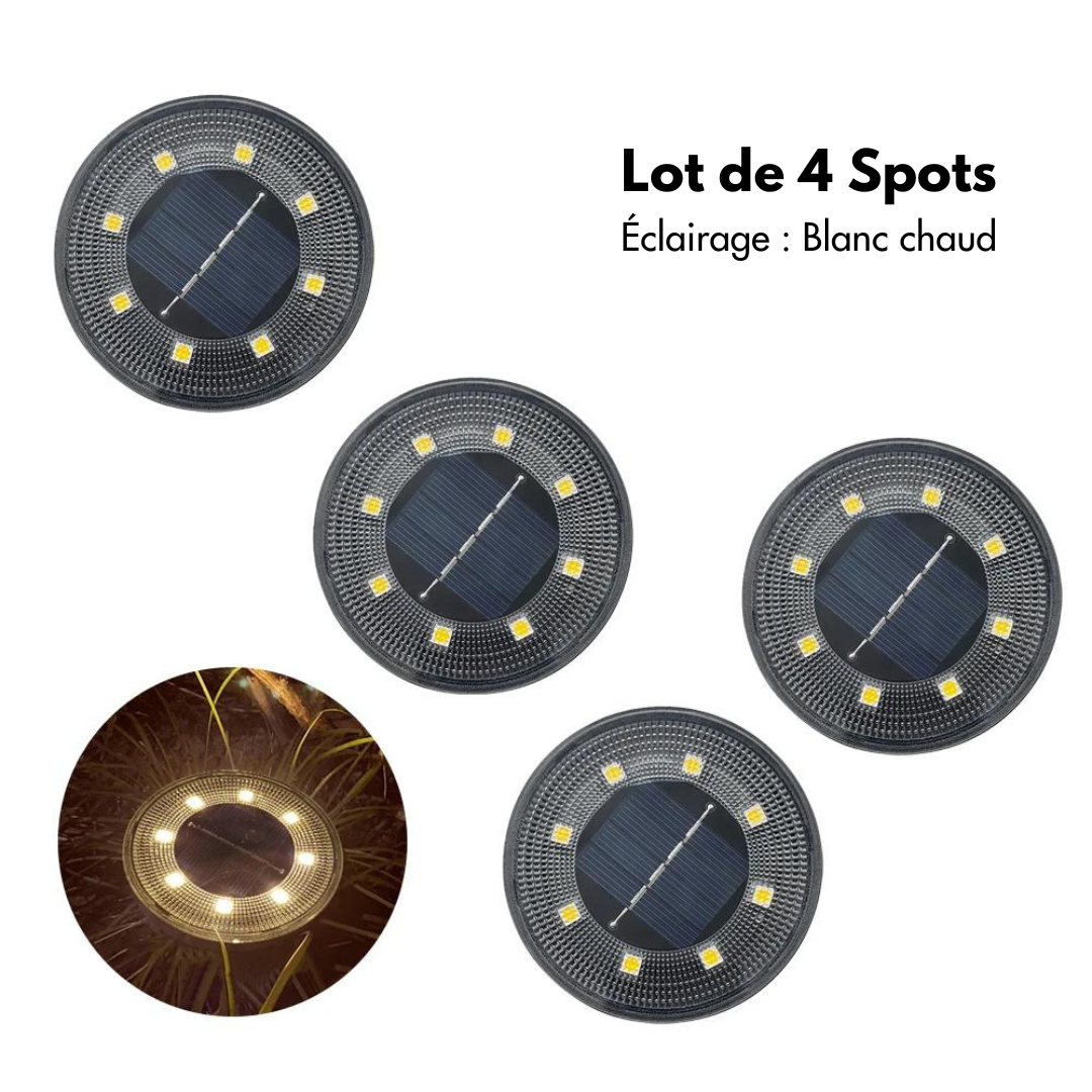 LED solcellsmarkspotlights vattentäta utomhusbelysning för trädgården