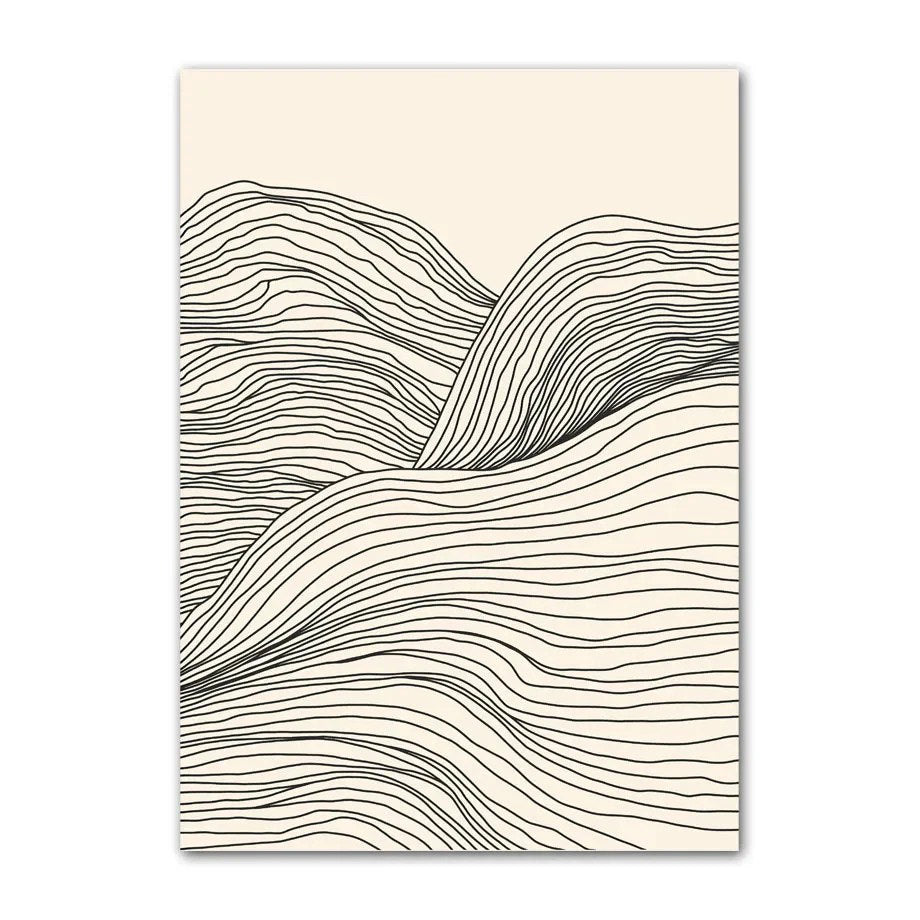 Lerretsväggkonst Minimalistisk Ljusbrun
