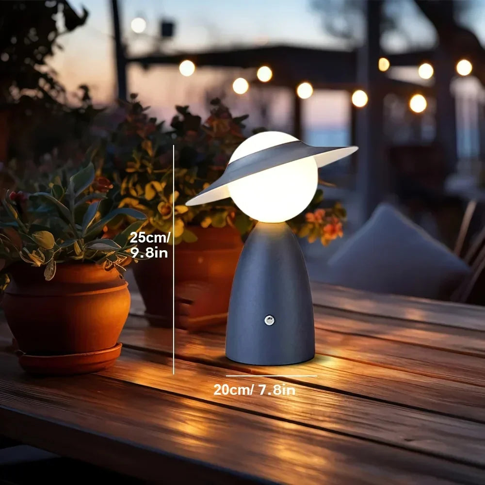 Trådlös uppladdningsbar LED-bordslampa för sängbord