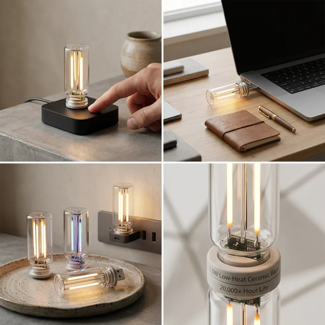 Närbild av lampans touchdimmer för enkel ljusjustering