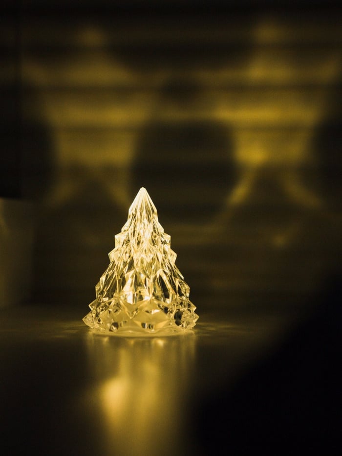 Kristallampa för stämningsfull och elegant säsongsbelysning