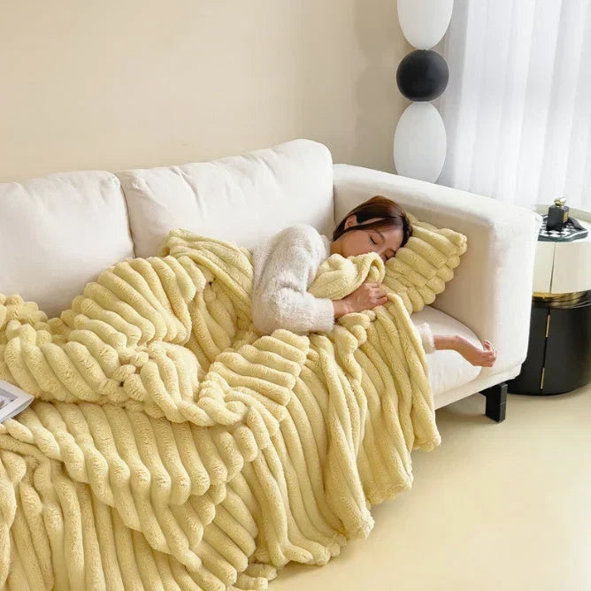 Fleecefilt I Mjuk Fleece För Soffa Och Säng