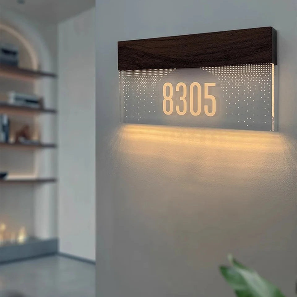 LED-husnummer-skylt med anpassad design
