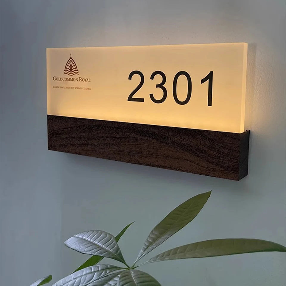 LED-husnummer-skylt med anpassad design
