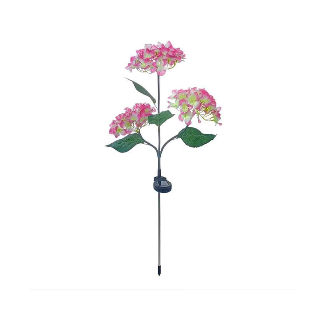 Solcellslampor för trädgården med hortensia-design