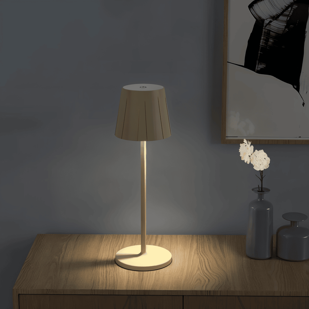 AcrylLume- Sladdlös LED-Bordslampa med Veckad Inspiration