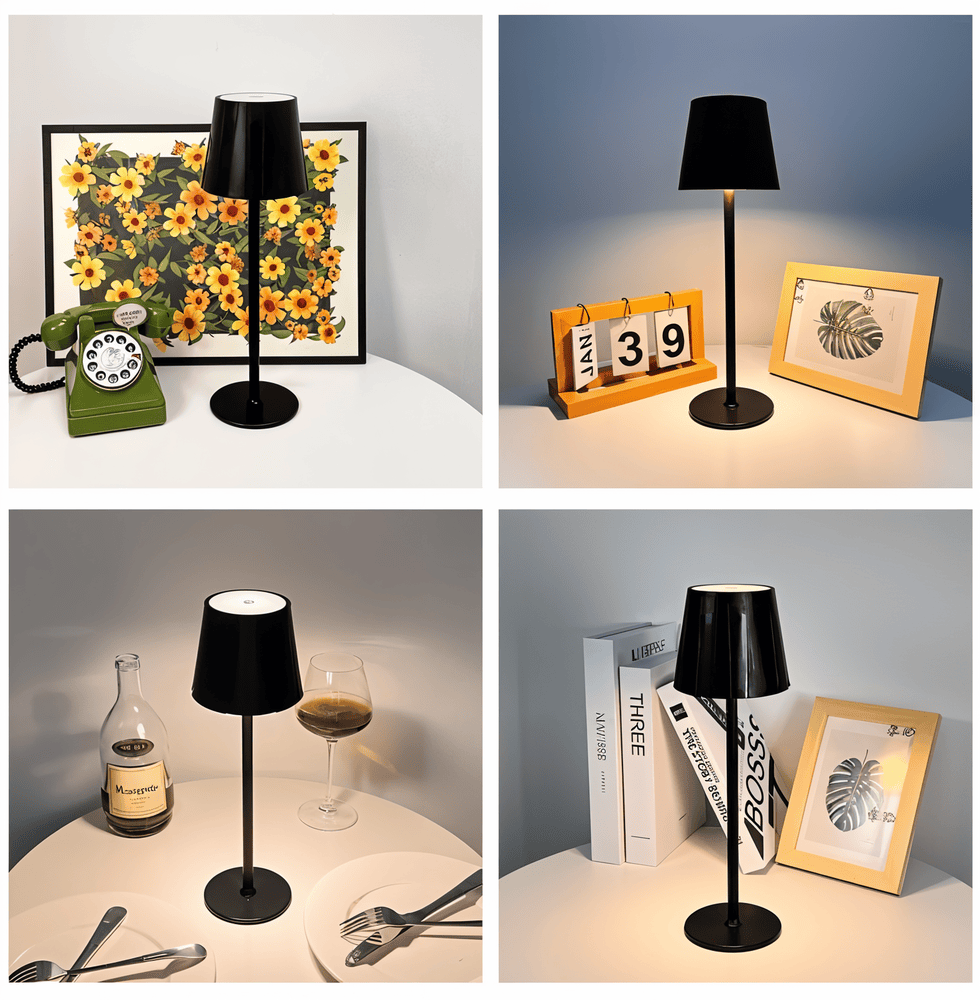 AcrylLume- Sladdlös LED-Bordslampa med Veckad Inspiration