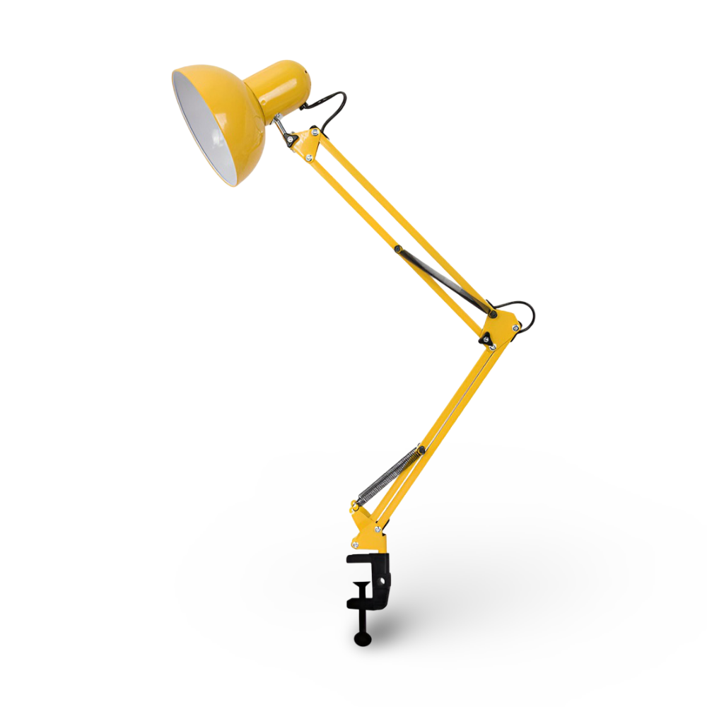 Justerbar Clip-On Skrivbordslampa med Lång Arm för Hemmet och Kontoret