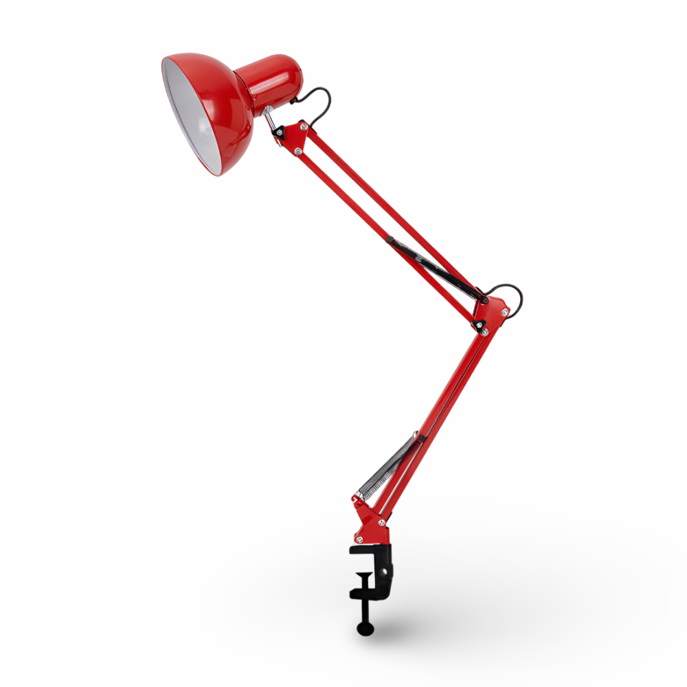 Justerbar Clip-On Skrivbordslampa med Lång Arm för Hemmet och Kontoret
