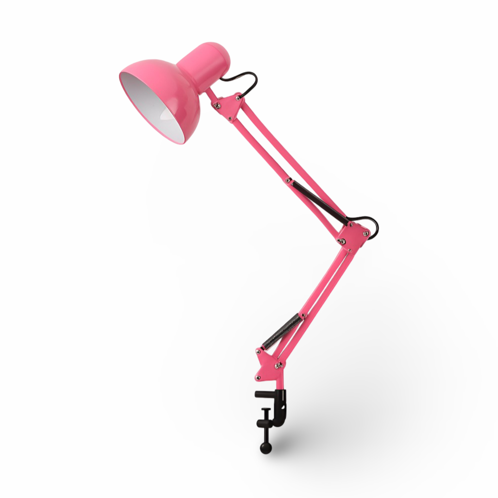 Justerbar Clip-On Skrivbordslampa med Lång Arm för Hemmet och Kontoret