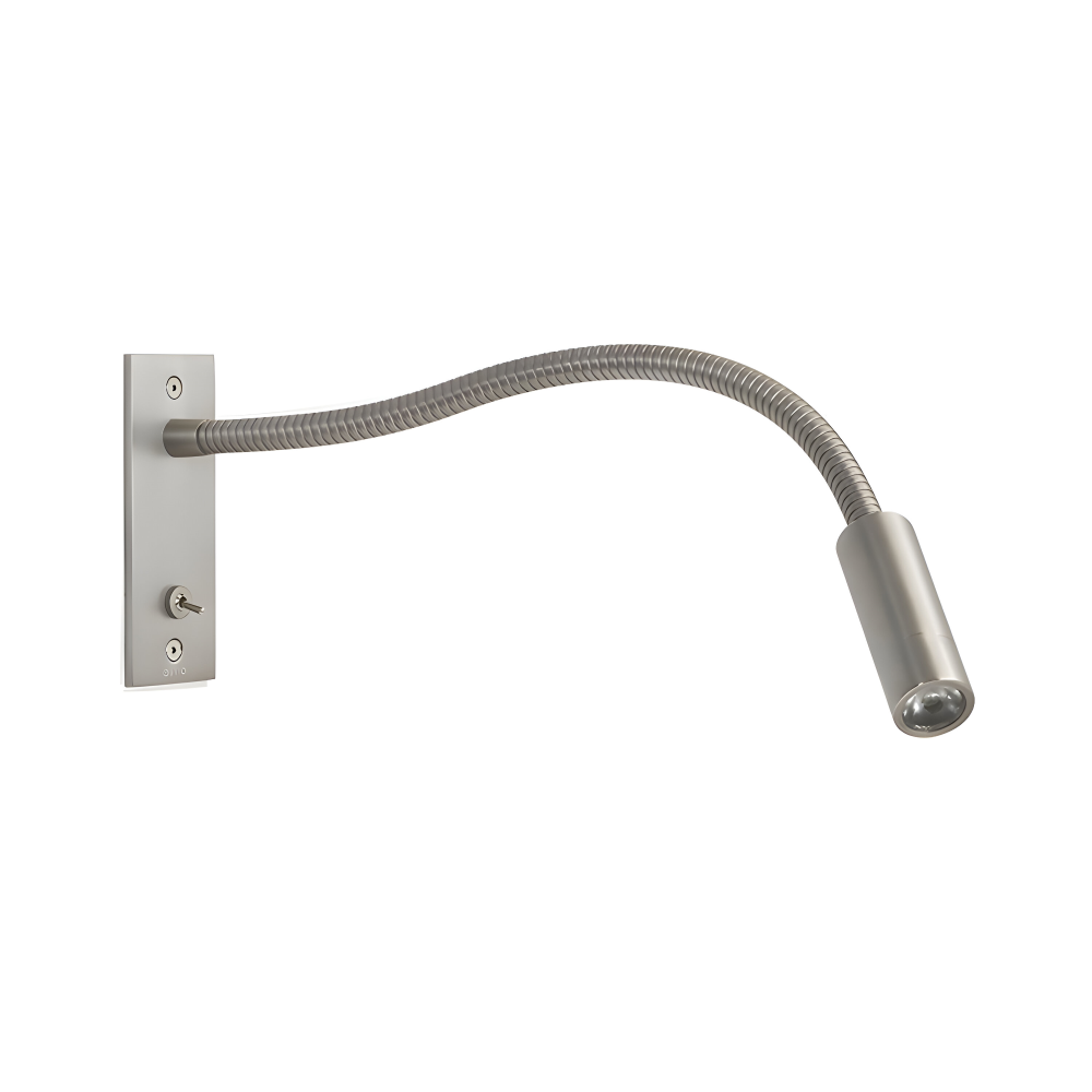 Justerbar Vägglampa med Böjd Arm och Flexibel Hals