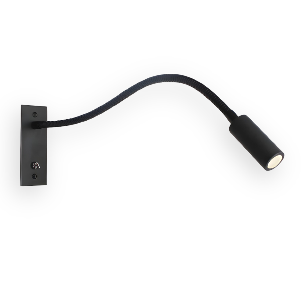 Justerbar Vägglampa med Böjd Arm och Flexibel Hals