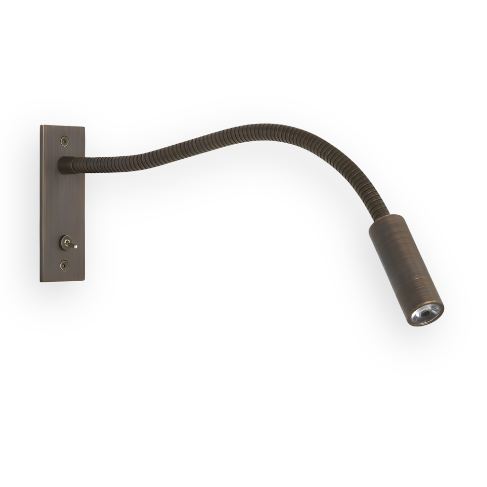 Justerbar Vägglampa med Böjd Arm och Flexibel Hals