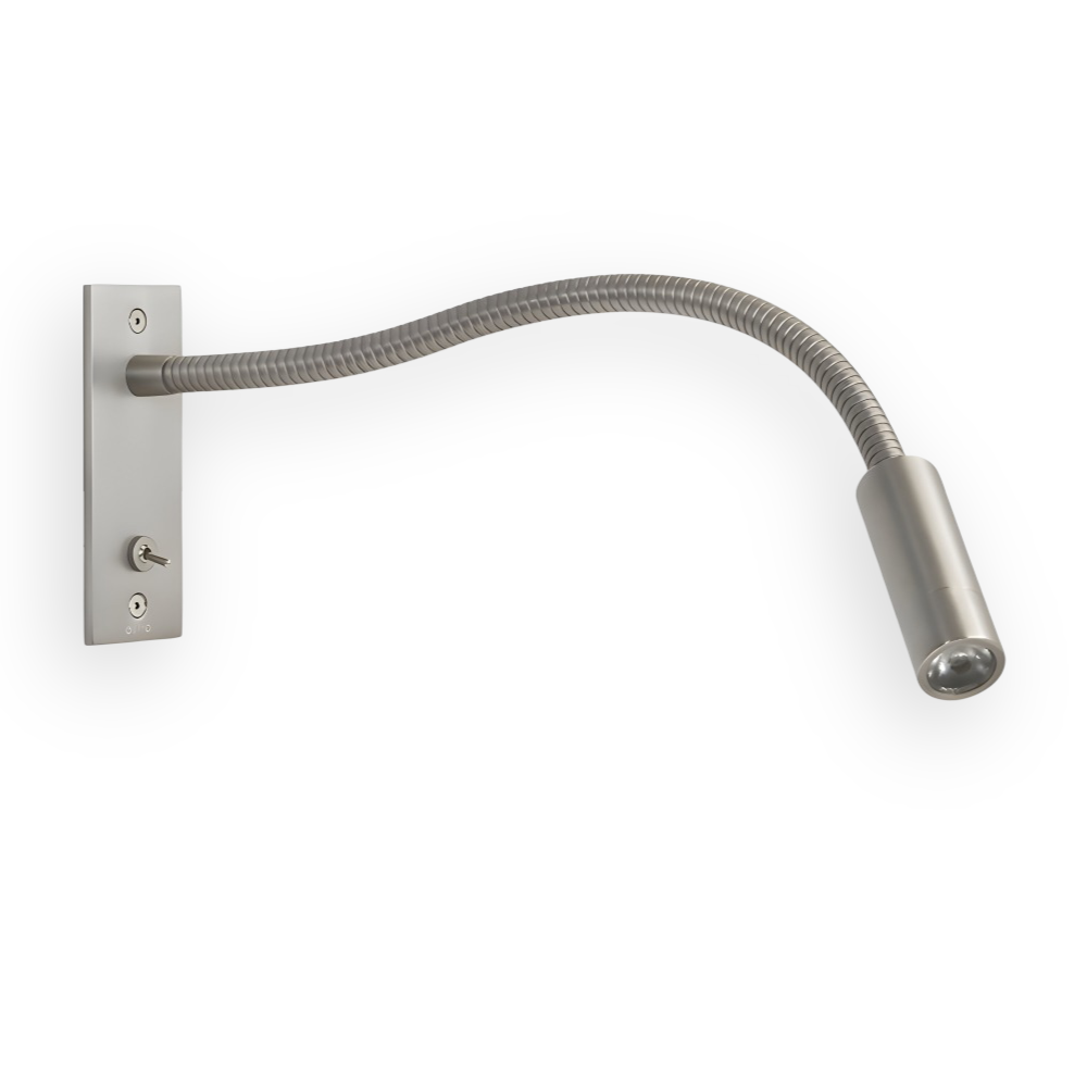 Justerbar Vägglampa med Böjd Arm och Flexibel Hals
