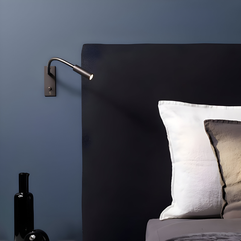 Justerbar Vägglampa med Böjd Arm och Flexibel Hals