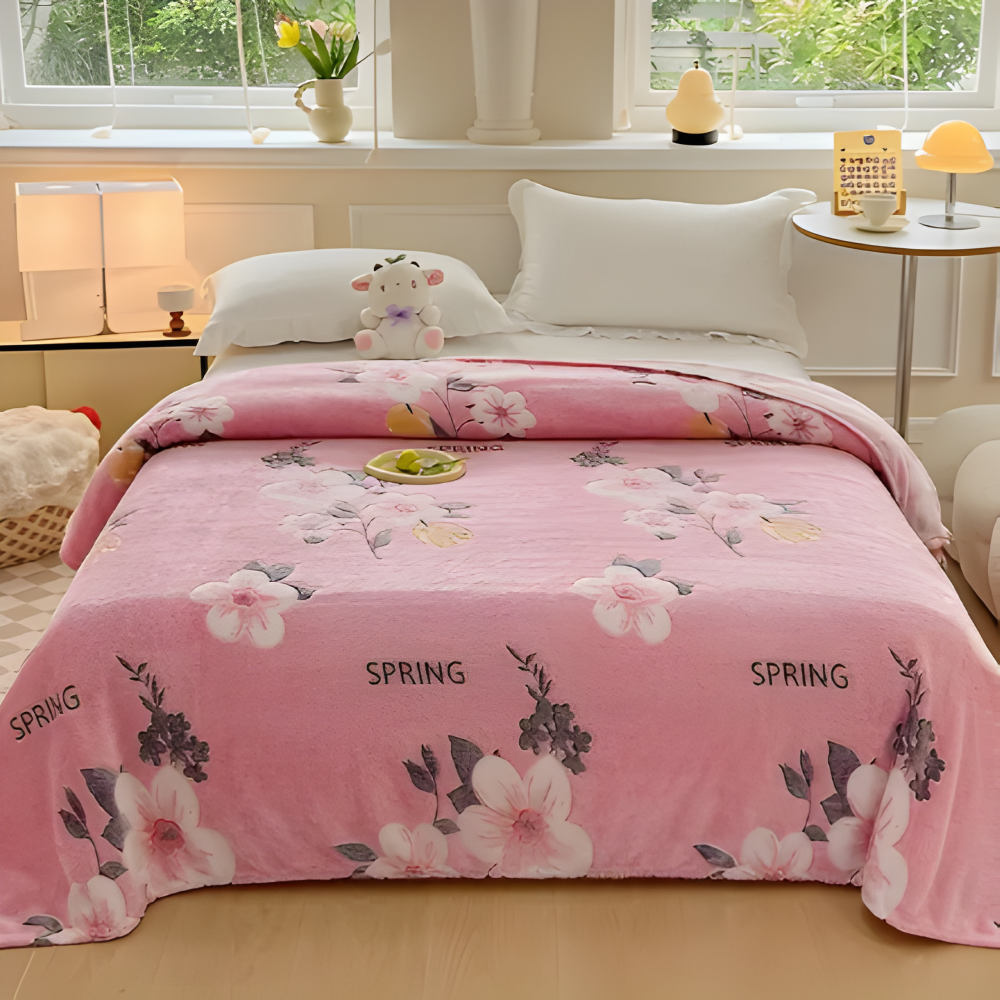 Allsäsongs-korallfleece Filt - Mjuk, Maskintvättbar Filt för Hemmet, Kontoret och som Present