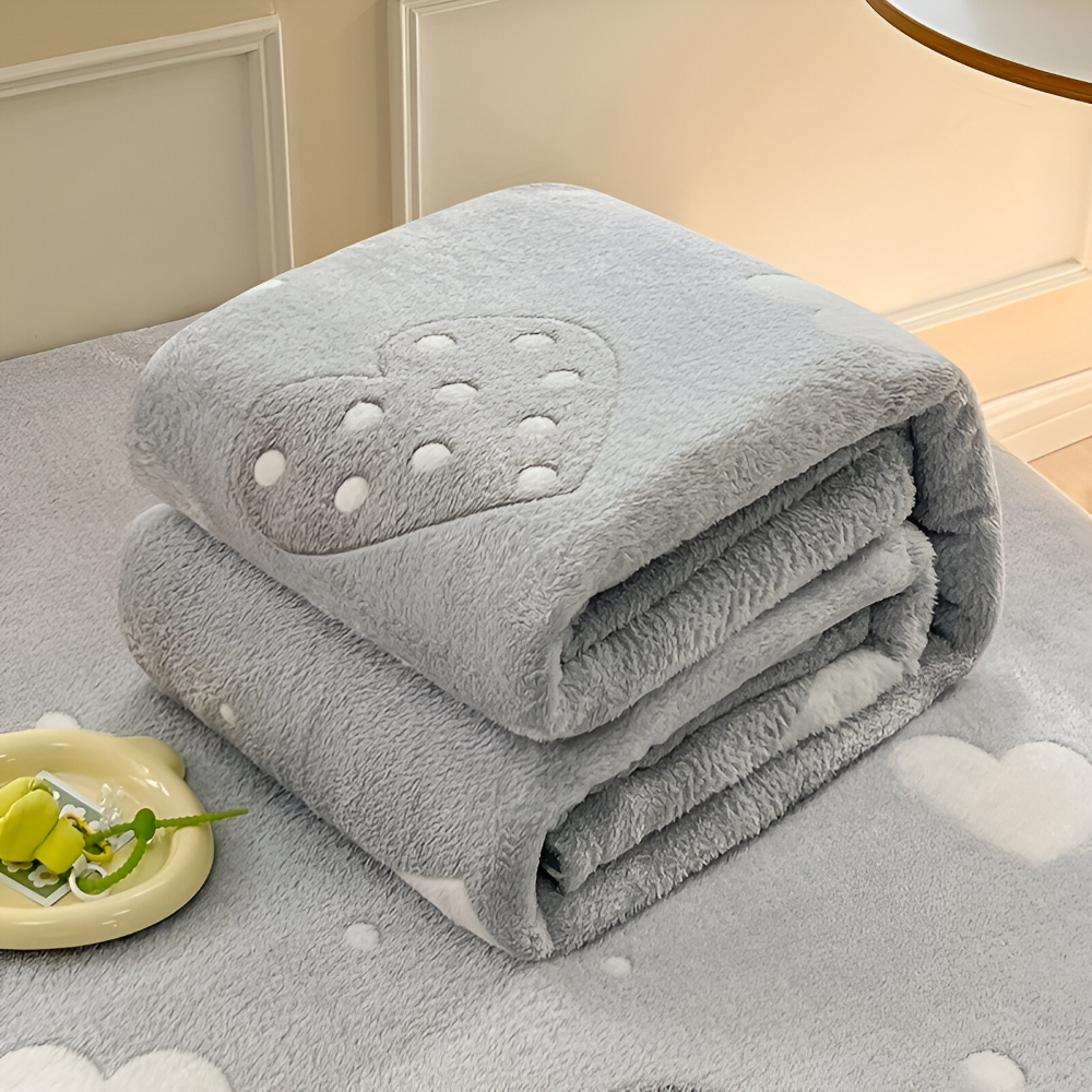 Allsäsongs-korallfleece Filt - Mjuk, Maskintvättbar Filt för Hemmet, Kontoret och som Present