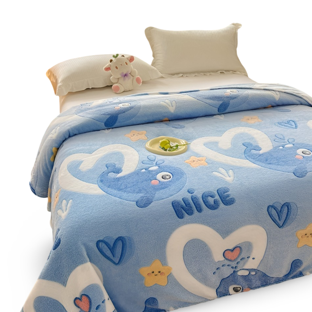 Allsäsongs-korallfleece Filt - Mjuk, Maskintvättbar Filt för Hemmet, Kontoret och som Present