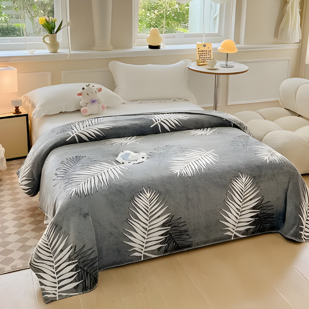 Allsäsongs-korallfleece Filt - Mjuk, Maskintvättbar Filt för Hemmet, Kontoret och som Present