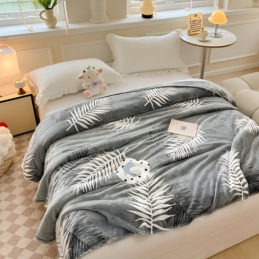 Allsäsongs-korallfleece Filt - Mjuk, Maskintvättbar Filt för Hemmet, Kontoret och som Present