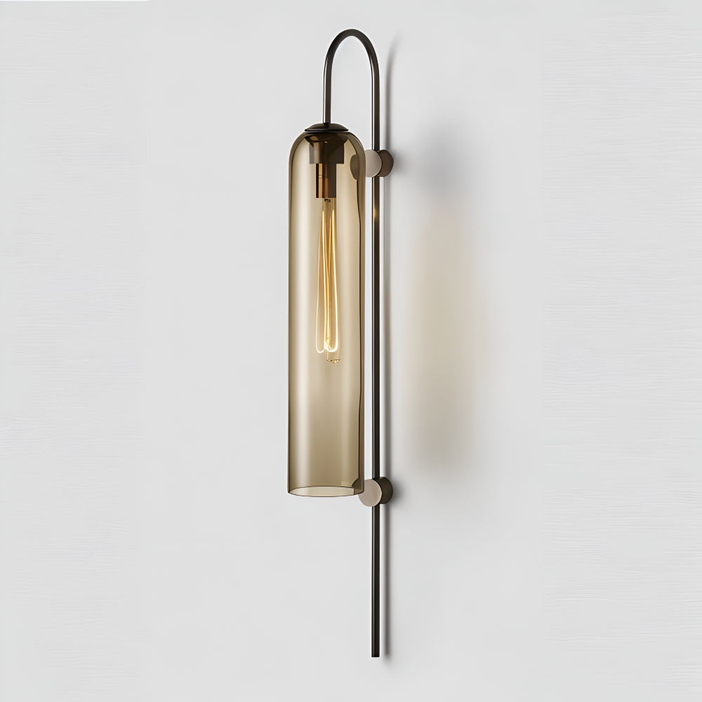 Archy Vägglampa - Blå & Vit Glasrör Vägglampa - Nordisk Vägglampdesign - Dekor Vägglampor LED