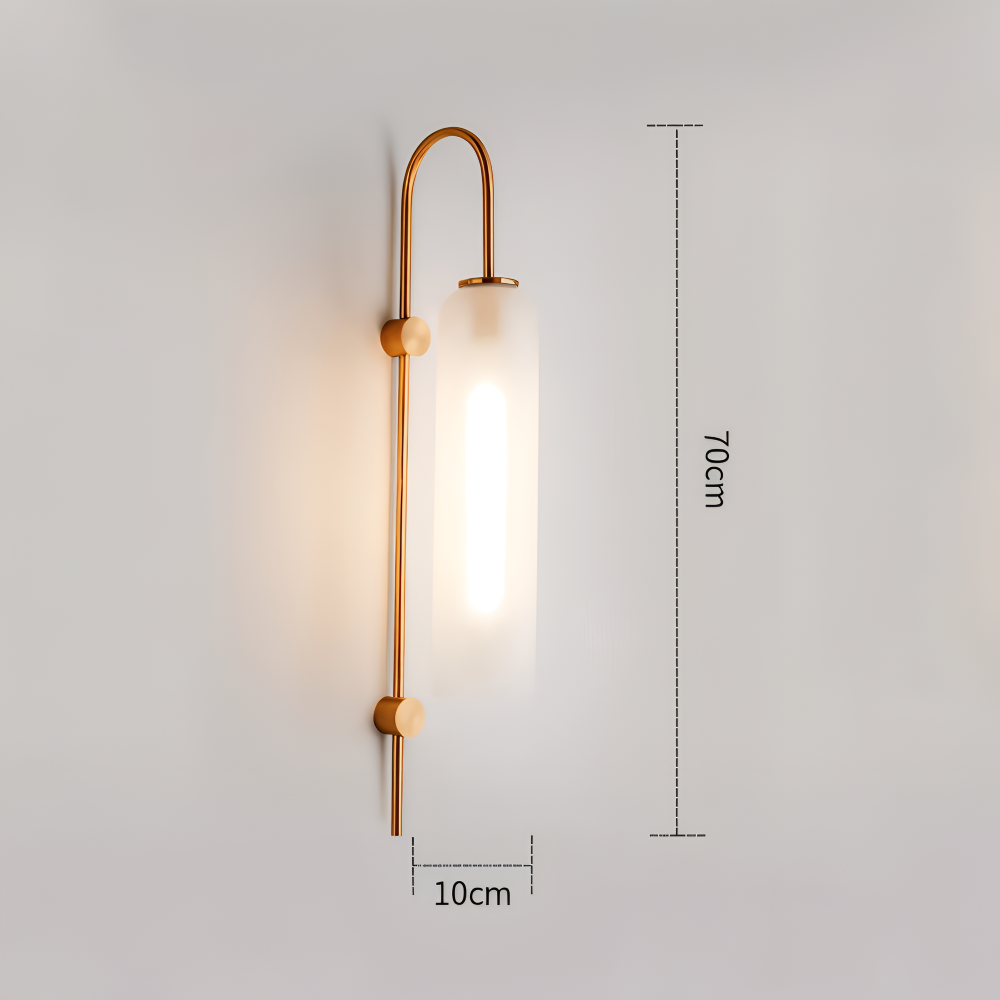 Archy Vägglampa - Blå & Vit Glasrör Vägglampa - Nordisk Vägglampdesign - Dekor Vägglampor LED