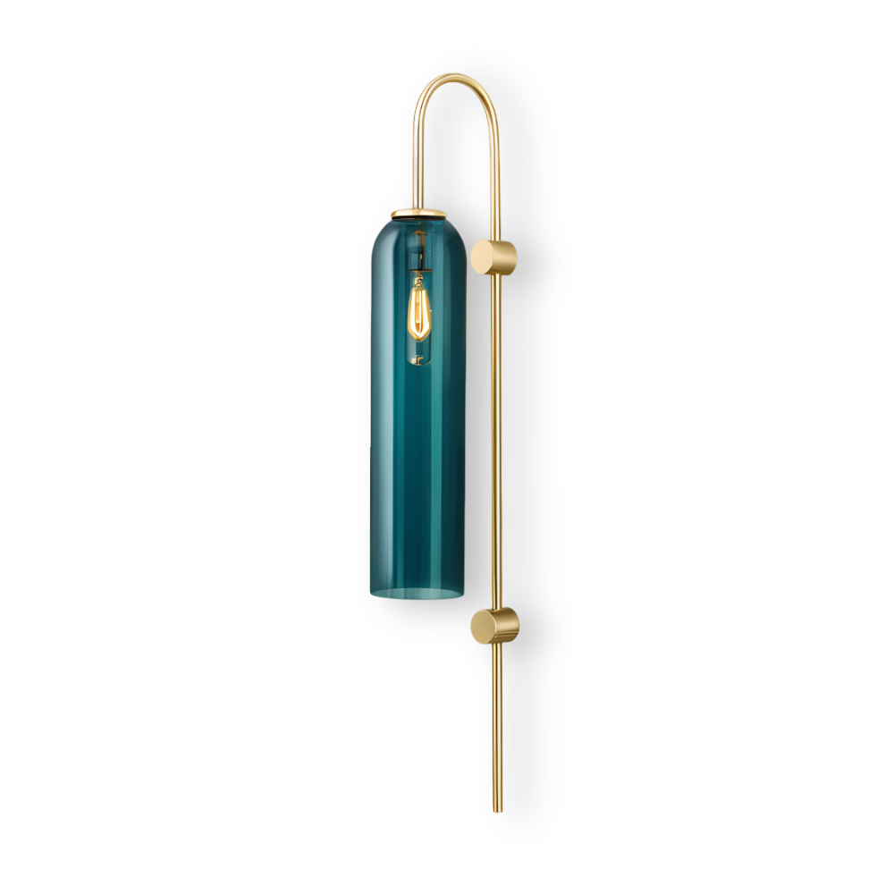Archy Vägglampa - Blå & Vit Glasrör Vägglampa - Nordisk Vägglampdesign - Dekor Vägglampor LED