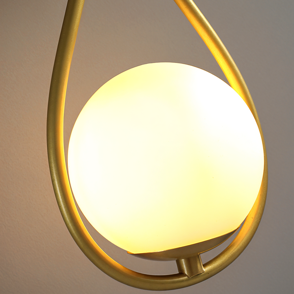 ArtLoop Vägglampa - Droppformad Frostad Glas Vägglampa - Sphere Vägglampa Design - Konstnärliga Vägglampor LED
