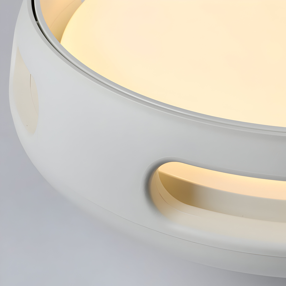 Konstnärlig Rund Bladeless Akryl LED Takfläkt Belysningsanordning - Nordic Style Taklampa, Semi-Flush Mount Design
