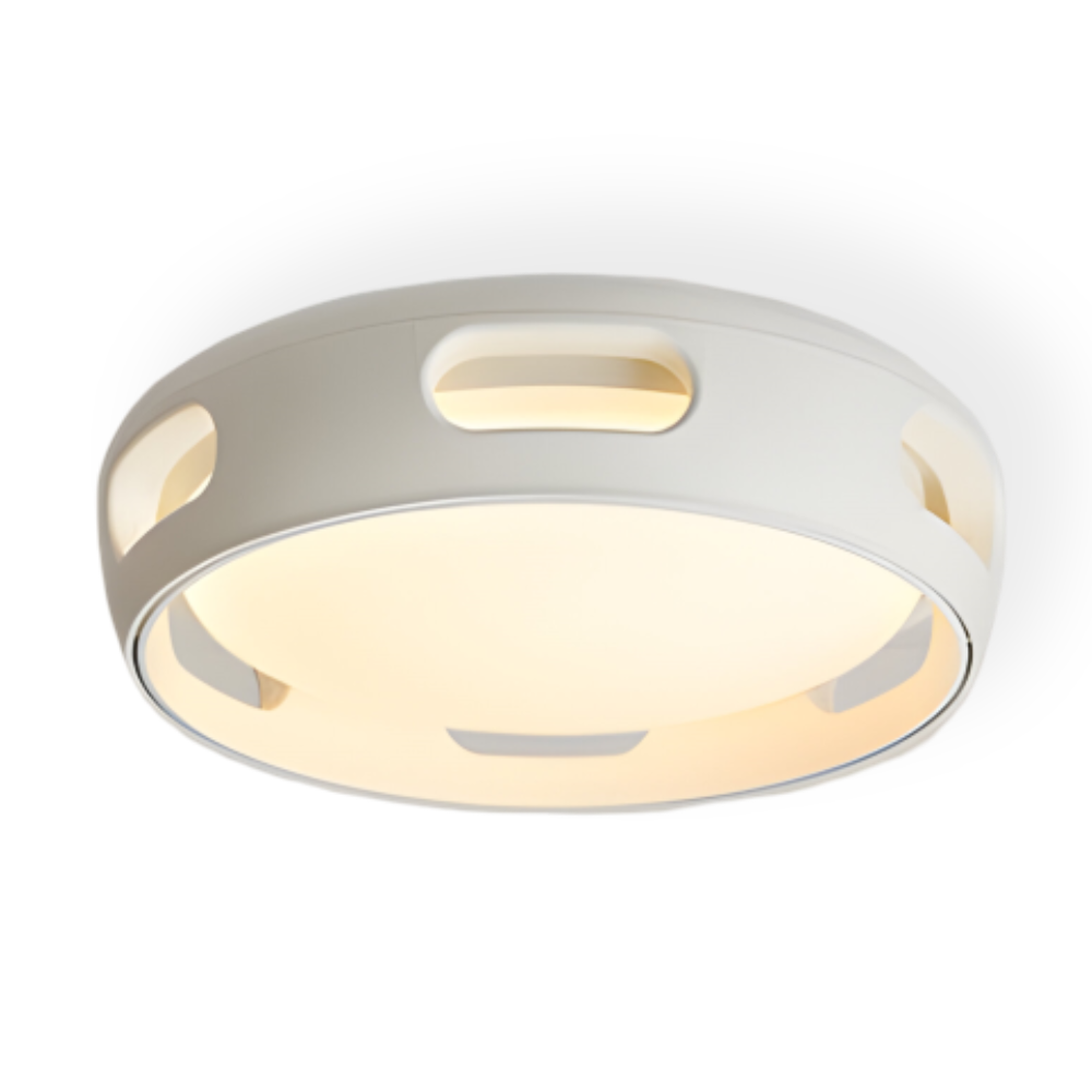 Konstnärlig Rund Bladeless Akryl LED Takfläkt Belysningsanordning - Nordic Style Taklampa, Semi-Flush Mount Design