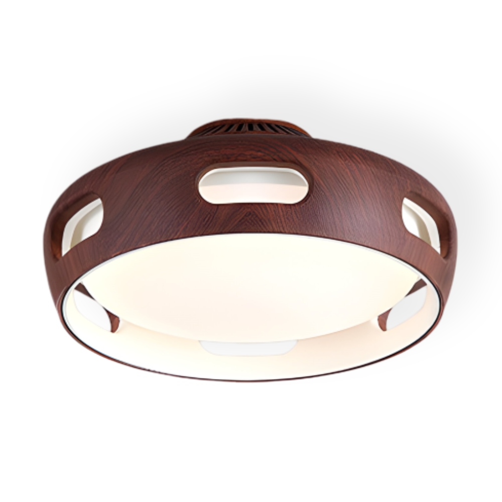 Konstnärlig Rund Bladeless Akryl LED Takfläkt Belysningsanordning - Nordic Style Taklampa, Semi-Flush Mount Design