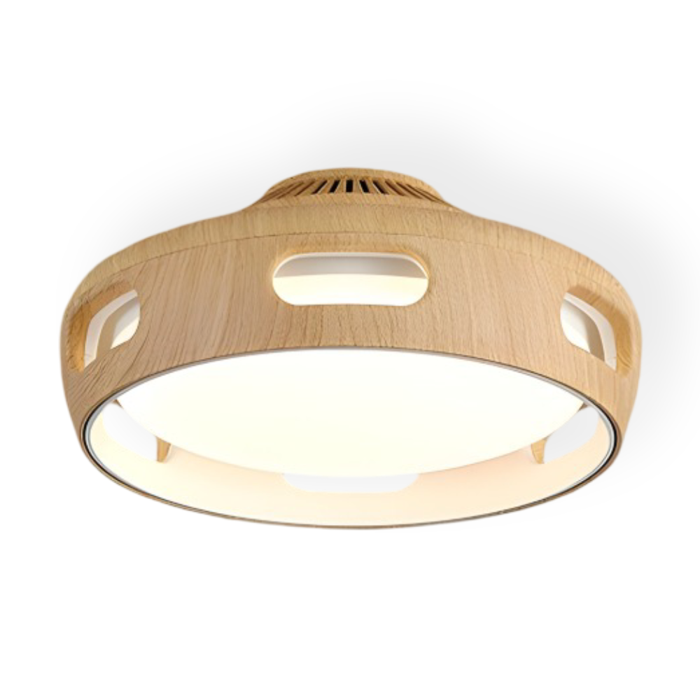 Konstnärlig Rund Bladeless Akryl LED Takfläkt Belysningsanordning - Nordic Style Taklampa, Semi-Flush Mount Design