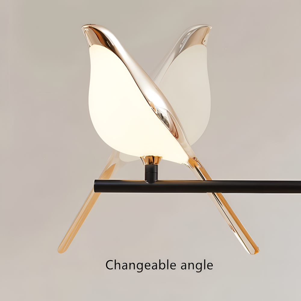Aves Glow - Guld Fågel Roterande Vägglampa - Dekorativ Vägglampa LED