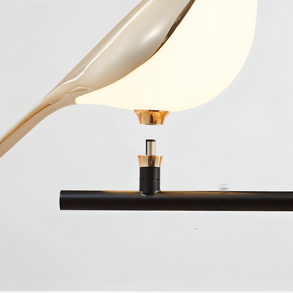Aves Glow - Guld Fågel Roterande Vägglampa - Dekorativ Vägglampa LED