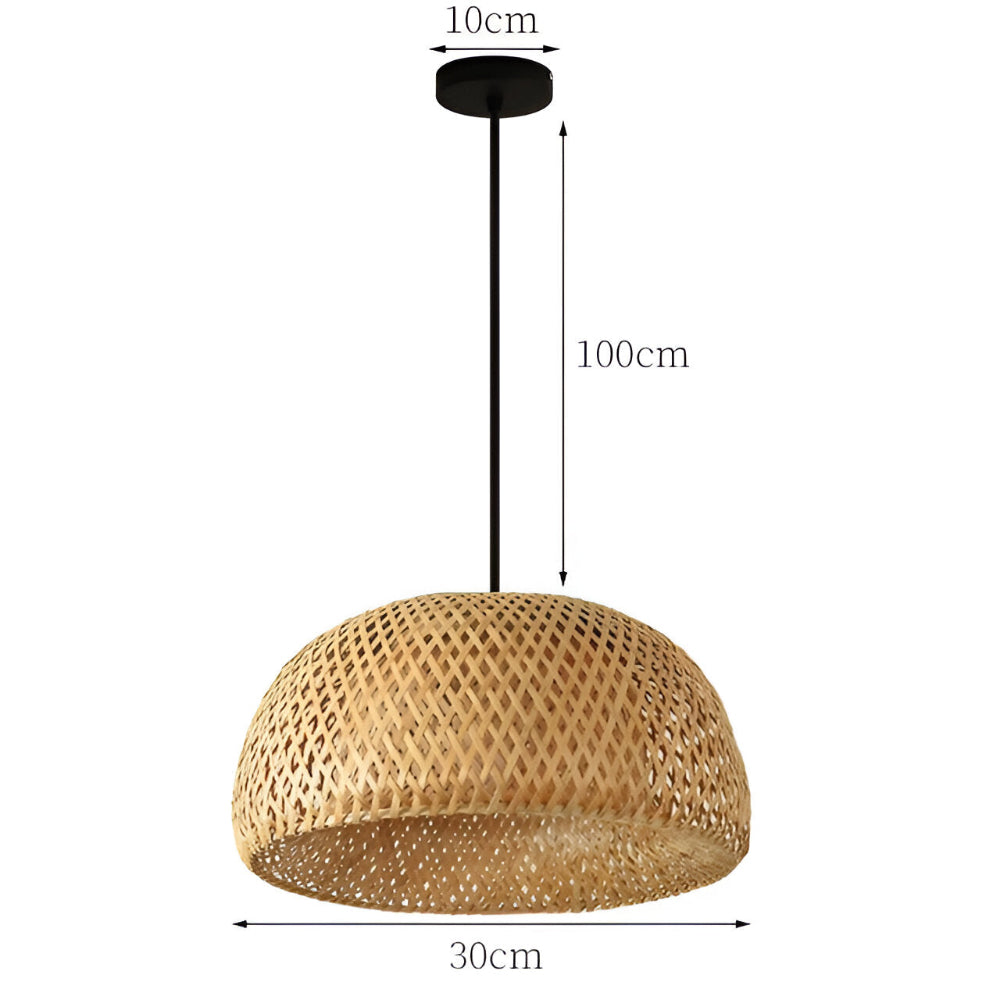 Bohemsk Rattan Hänglampa - Stilig och Miljövänlig Pendellampa för Heminredning