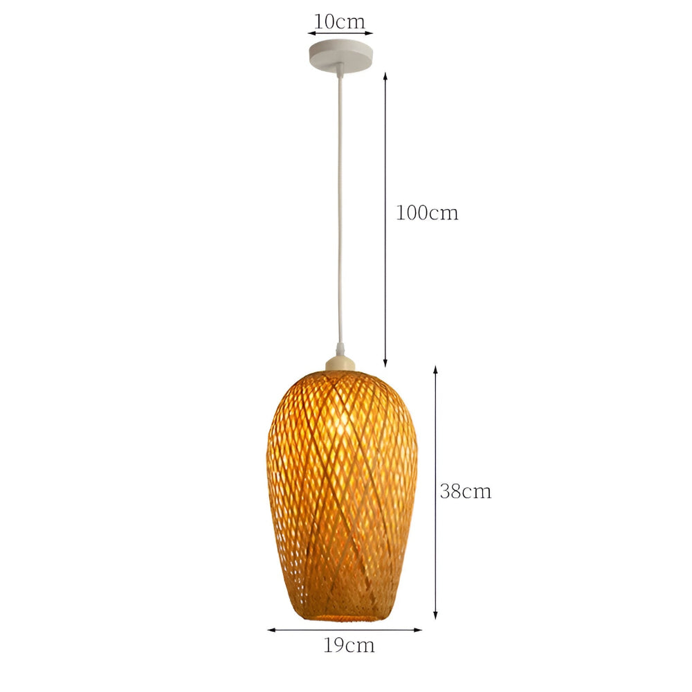 Bohemsk Rattan Hänglampa - Stilig och Miljövänlig Pendellampa för Heminredning
