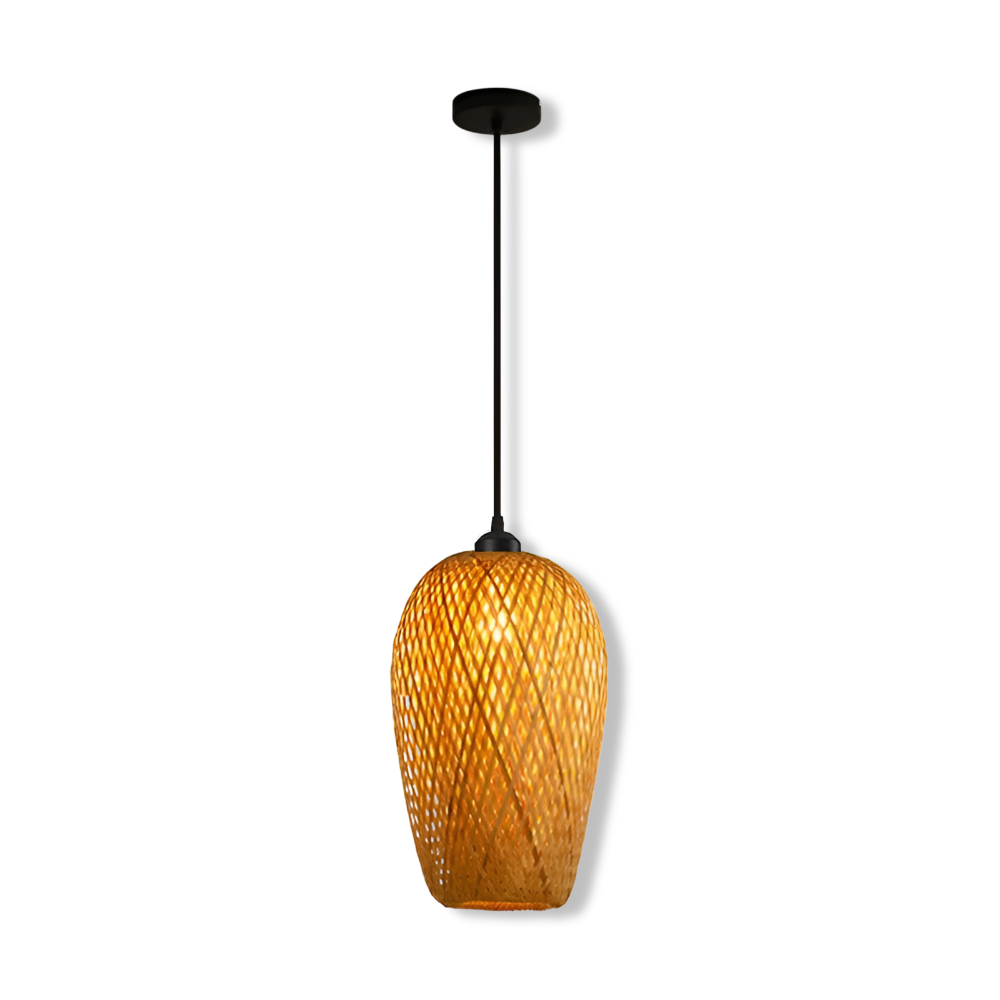 Bohemsk Rattan Hänglampa - Stilig och Miljövänlig Pendellampa för Heminredning
